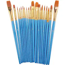 Набор кистей для краски, 20 шт. нейлоновые щетки для волос для акрилового масла Акварельная краска ing Artist Professional paint ing kits