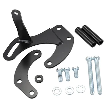

SBC Black SWP Power Steering Pump Bracket For Saginaw for G M A Can SB Chevy 350