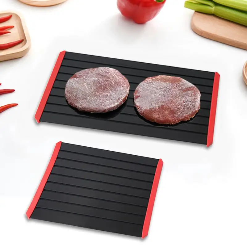 6mm Aluminum Alloy Thawing Plate Frozen Food Fast Thawing Plate Steak Beef Pork Thawing Plate Fronzen Defrost Tray