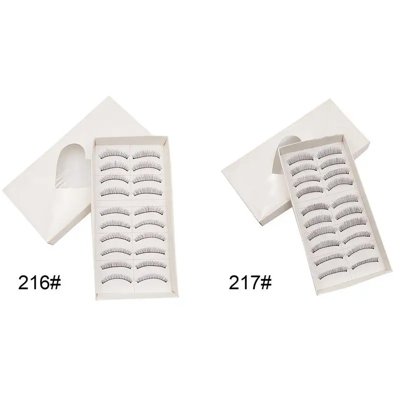 

10 Pairs/ Set Handmade Beauty False Eyelashes Natural Long Style Nude Makeup Eyelashes Extension Make Up Beauty Tools