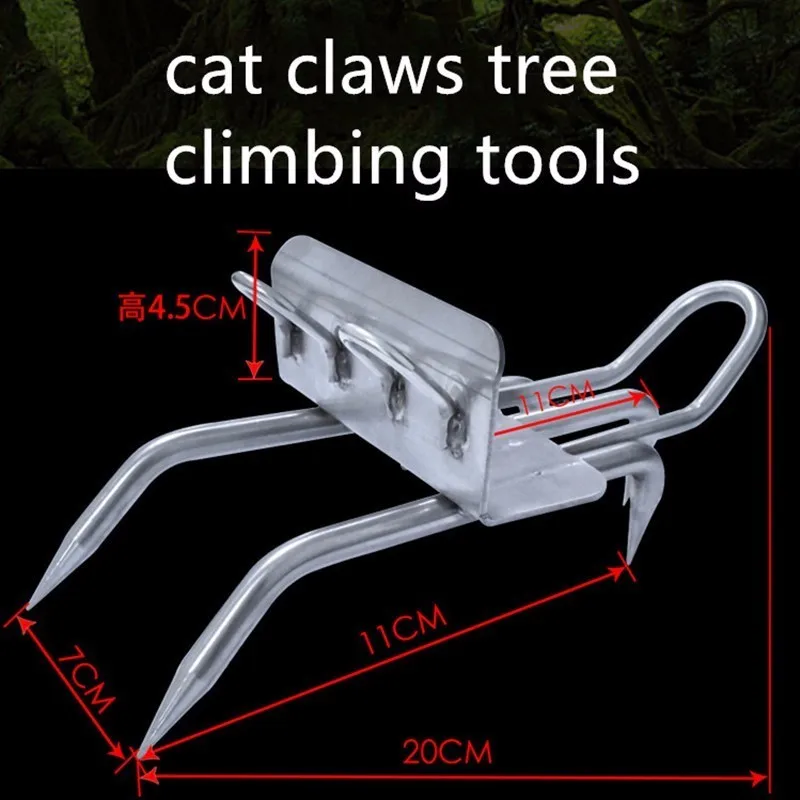 

Outdoor Camping Climbing Five Catch On The Tree Special-purpose Tool Stainless Steel Cat Claw Non-slip Strengthen Iron Shoes