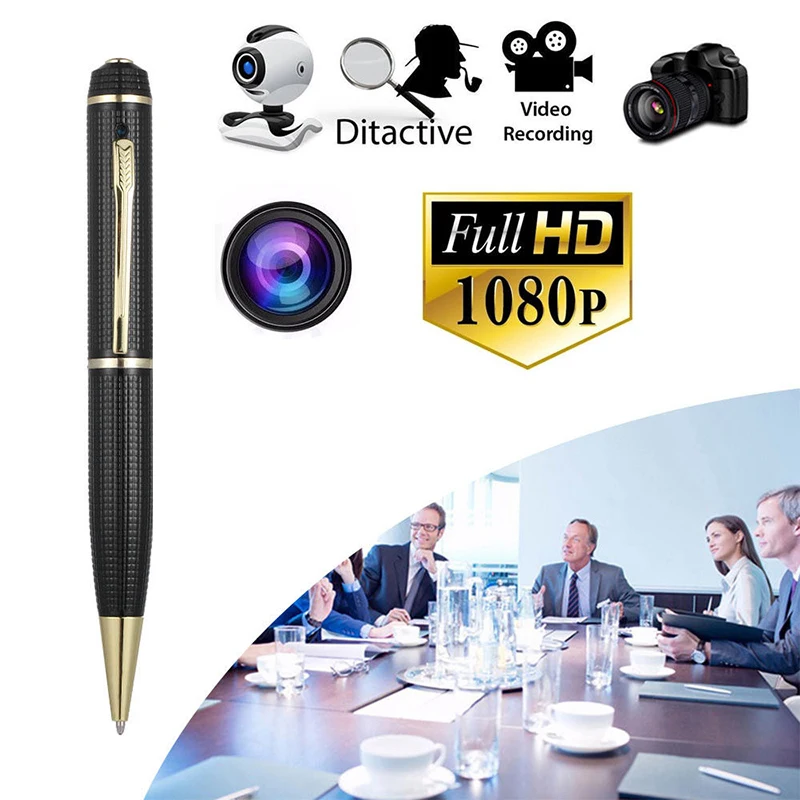 

EastVita Micro 1080P Video Camera Mini Camcorder Pen Portable Mini Cam Camcorder Camera Pen HD 1080P Mini DV DVR Camera Gold