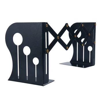 

Bookends Iron Adjustable Books Holder Stand Desk Heavy Duty Non Skid Bookend Small