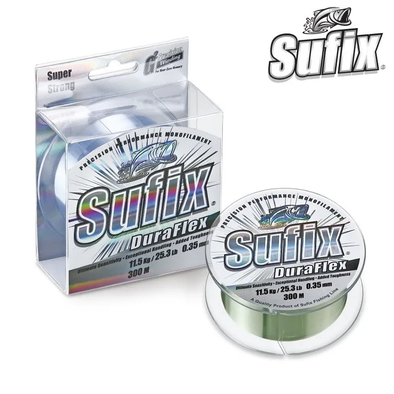 

Sufix DURAFLEX DF Nylon nano-resin Monofilament Line 150m 300m Imported Fishing Line Fishing Articles Leader Lines Pesca