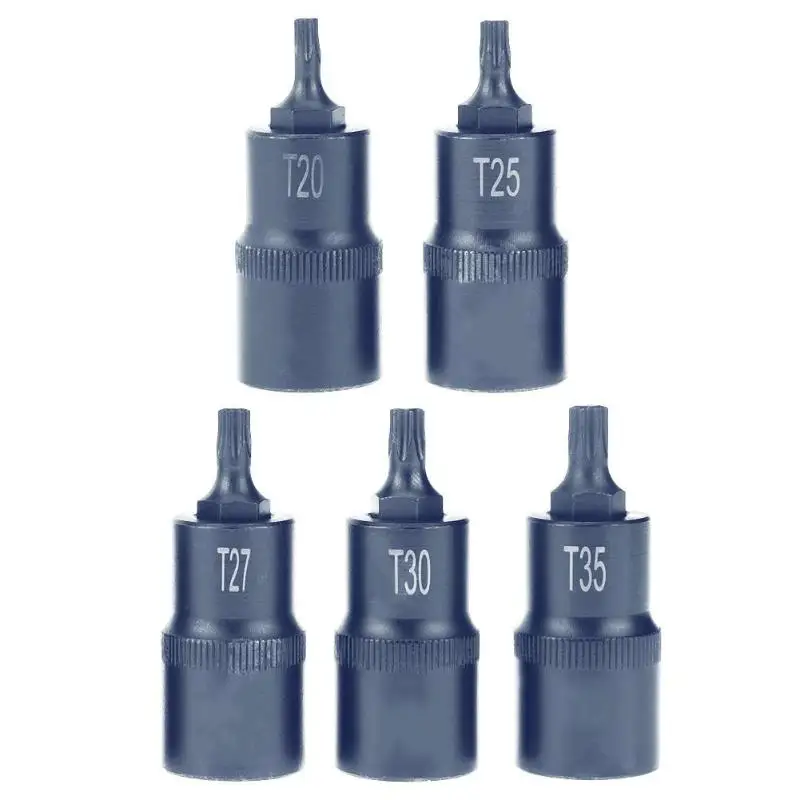 

Torx Screwdriver Adapter Bit 1/2 Socket Bits Drive Sockets Hand Tool T20 T25 T27 T30 T35 T40 T45 T50 T55 T60 T70