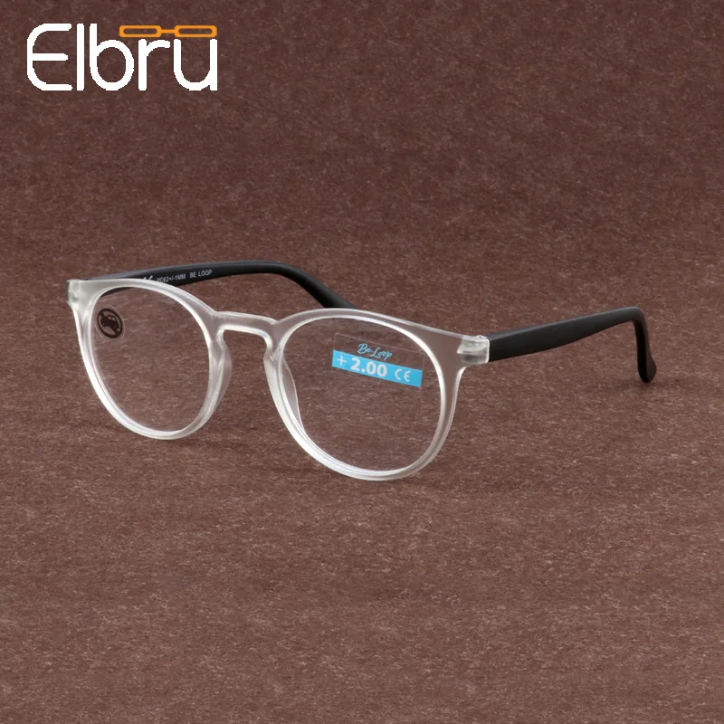 

Elbru 2019 New arrival Women Reading Glasses Ultra-light Round Men Presbyopia Eyeglasses Diopter Hyperopia Glasses