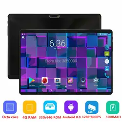 10-дюймовый Android 8 Octa Core tablet 4G B Оперативная память 6 4G B Встроенная память разблокирована 3g 4G FDD с функцией звонка Tablet dual sim карты Wi-Fi планшет с GPS