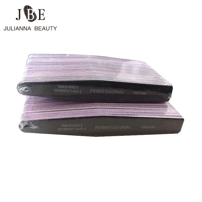 

50Pcs/Lot Nail File Black Nail Art Sanding Buffer Block Pedicure Manicure Buffing Polish Beauty Tools Double Side Nail File