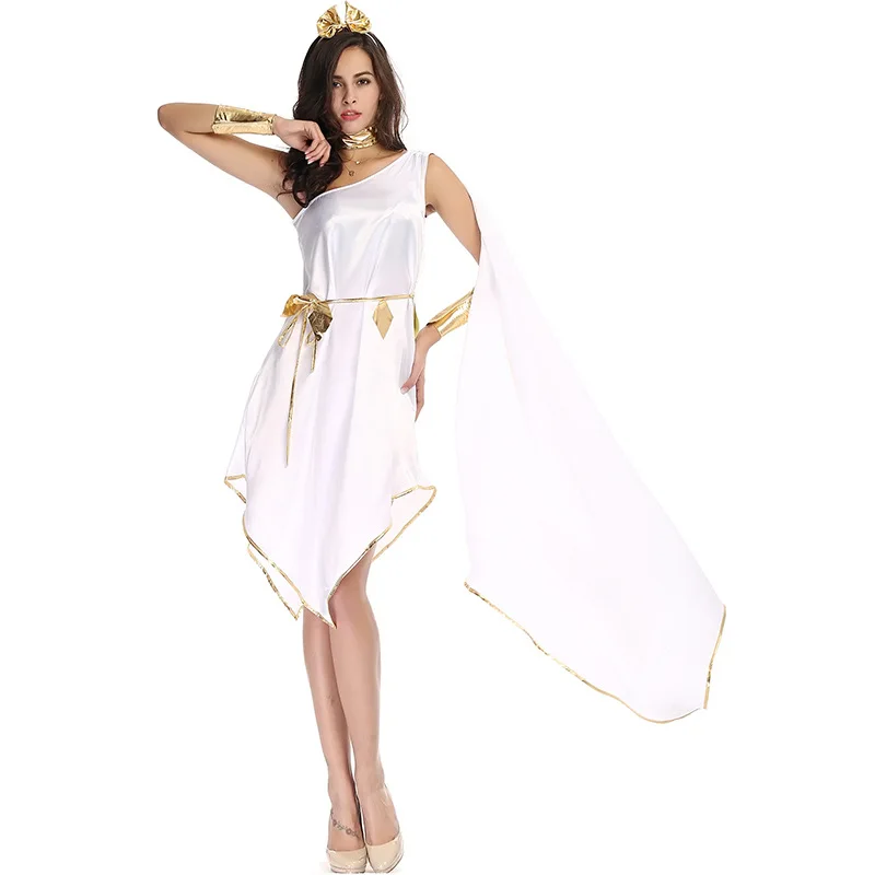 

Sexy Greek Goddess Costume Cosplay Halloween Costume For Women Carnival Adult Party Performance Dress
