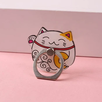 

1 Pc Kawaii Finger Ring Mobile Phone Holder Stand socket Lucky Cat Series Smartphone Ring Tablet Support Model Action Figure Toy