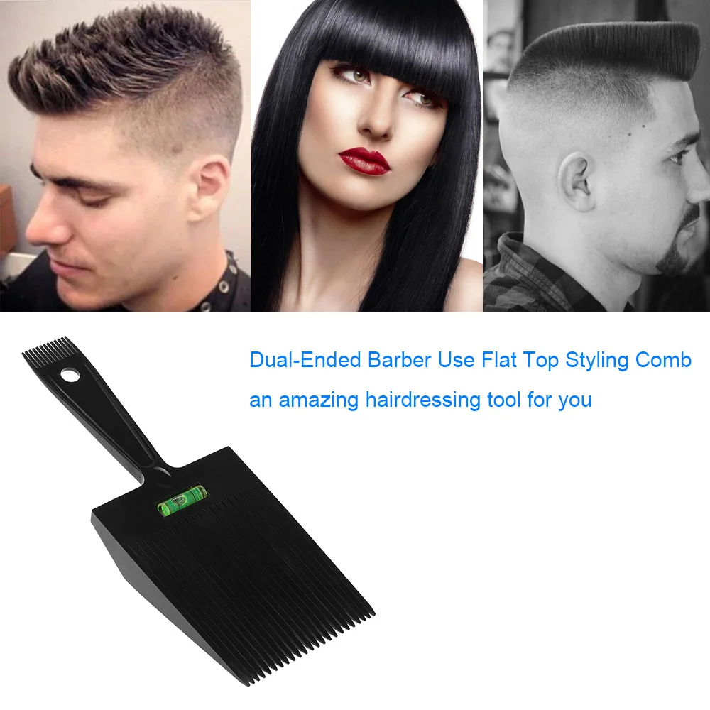 

Dual-Ended Hair Comb Barber Clipper Flat Top Styling Comb with Accurate Water Leveling System Hairdressing Tool Wide