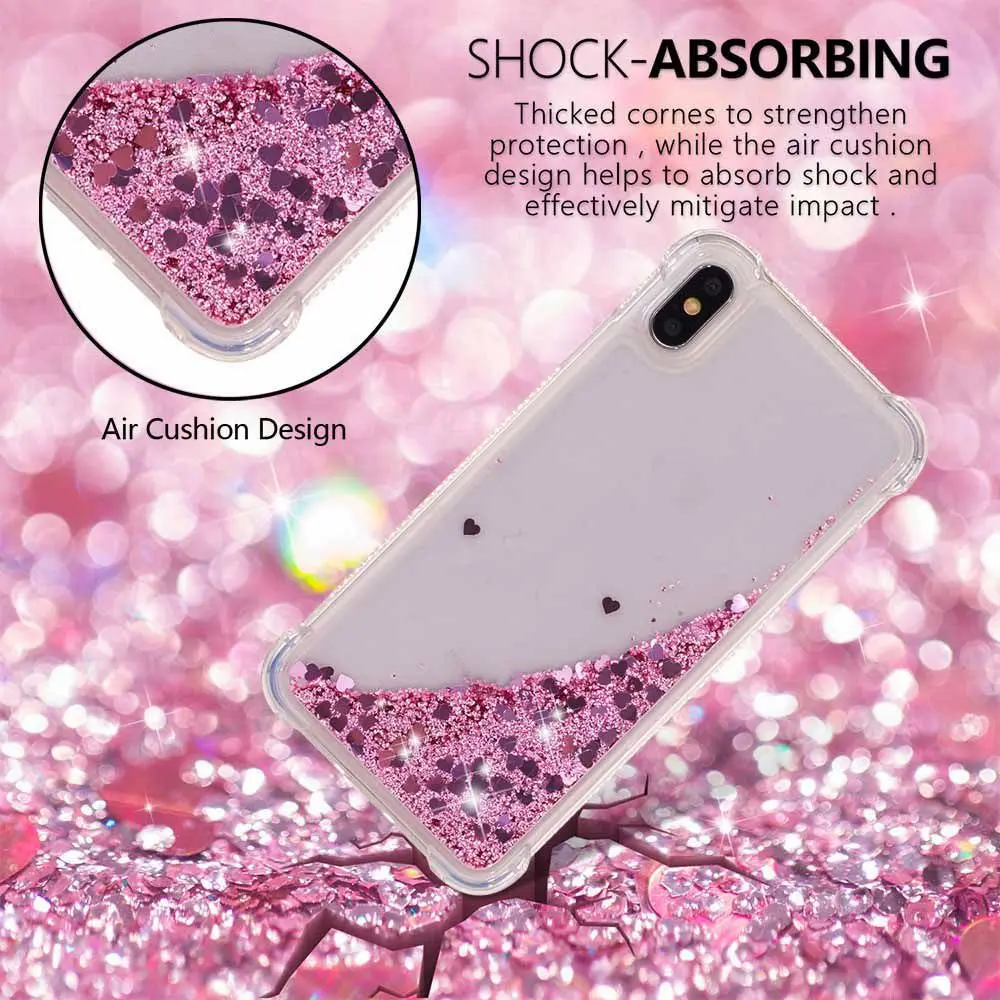 KISSCASE Shockproof Shining Liquid Case For Samsung Galaxy S10 S9 S8 Plus S7 S6 Edge Note 8 9 A6 A7 A8 Cap |