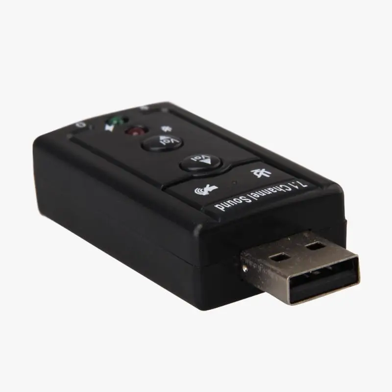 

5.80x2.50x1.50cm USB External 7.1 Channel Virtual Audio Sound Card Adapter PC 3D for For PC desktop notebook