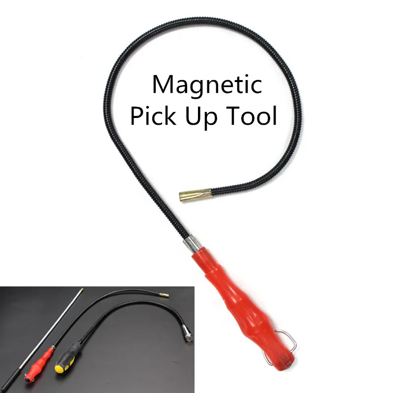 

3 Type Flexible Magnetic Magnet Suck Rod Pick Up Tool LED Lights Strong Magnet Universal Suck Rod Extendable Pickup Rod Stick