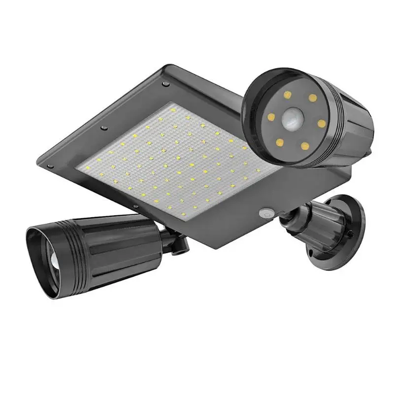 

Outdoor Sensor Dual Head Solar Security Motion Floodlight Panel Light Lamp