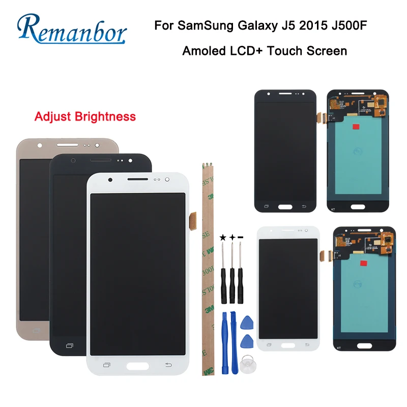 

Remanbor LCD For Samsung Galaxy J5 2015 J500 Amoled LCD Display Touch Screen For Samsung J500FN J500F J500M SM-J500F +Tools