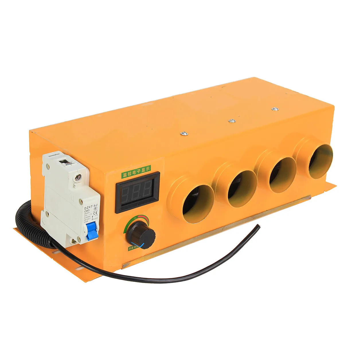 

Auto Car Heating Heater Warmer Portable Window Defroster Demister 24V 2000W With 4-Hole LCD Display Adjustable Wind Speed