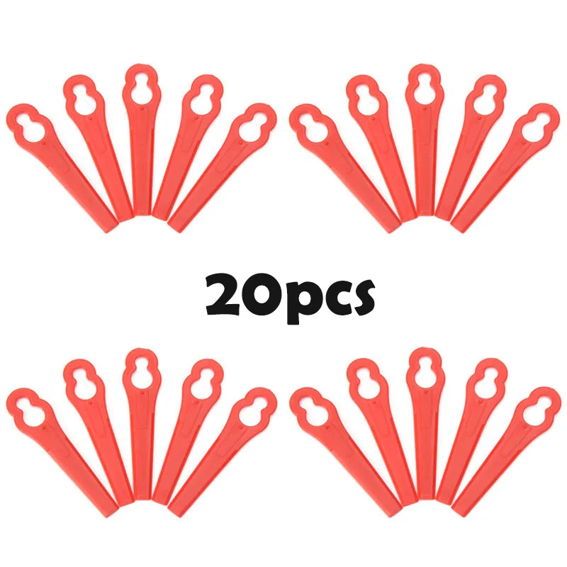 

Red 20Pcs/set Plastic Blades Fits B-osch ART26LI ART26 Accutrim Easy Trim Accu Strimmer Accessories