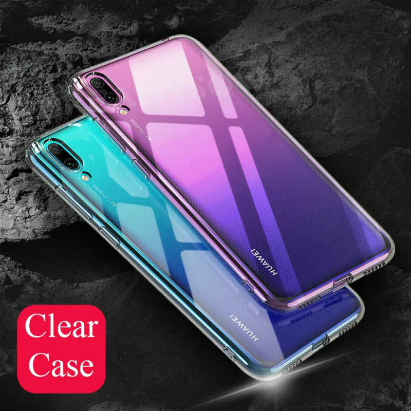 

Transparent TPU Phone Case For Honor 20i 10i 8S 8A 8X 8C Soft Back Covers For Huawei Y9 Y6 Y7 Pro P Smart Plus 2019 Cover Coque