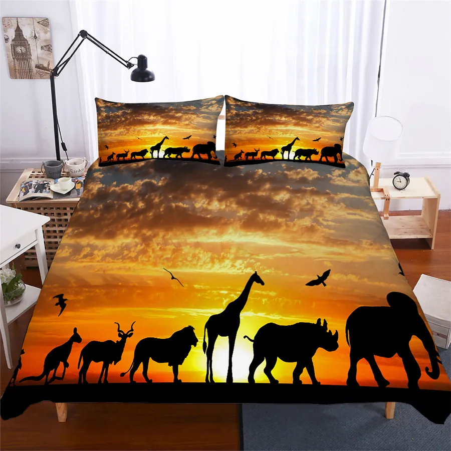 

Bedding Set 3D Printed Duvet Cover Bed Set Giraffe Animal Home Textiles for Adults Lifelike Bedclothes with Pillowcase #CJL06