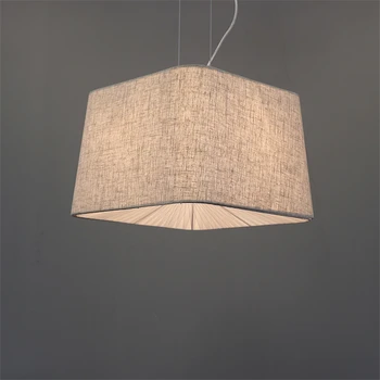 

Modern LED E27 Pendant Lights for living room kitchen Fabric shade long hanging light Art Study Learning Indoor light fixtures