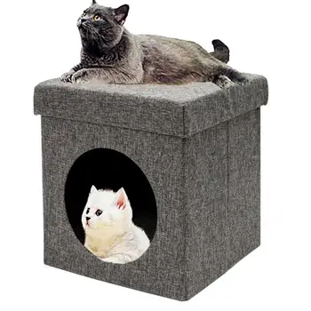 

Cat Nest Folding Chair Cat Litter Cat Bed Pet House Kitten Comfortable Warm With Thick Cushion Plates Moisture-proof Nest House