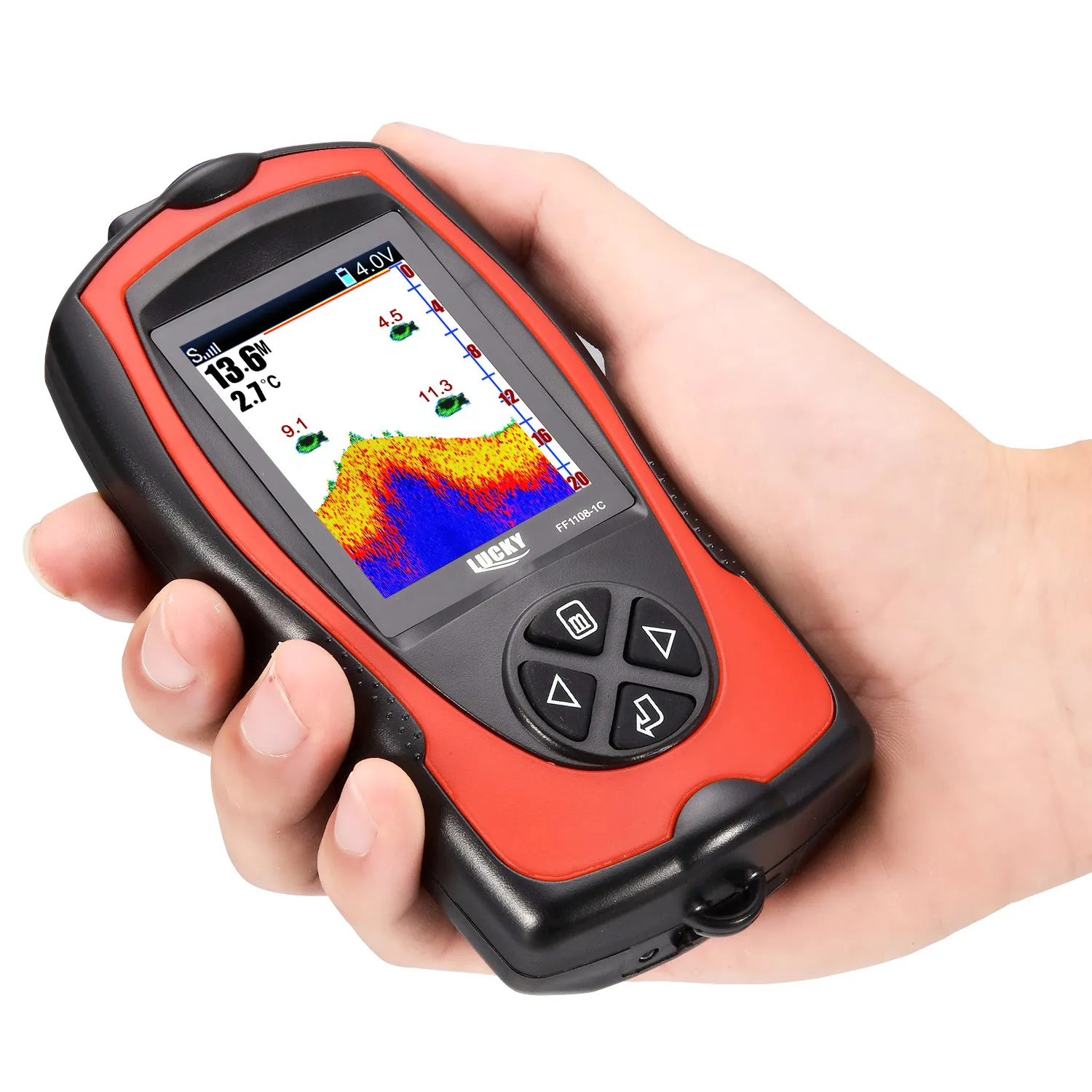 Inventor de Peixes Sonar para Pesca Fishfinders para Caiaque Sorte Portátil Sonar Fishfinder Cabo Barco Lago Gelo