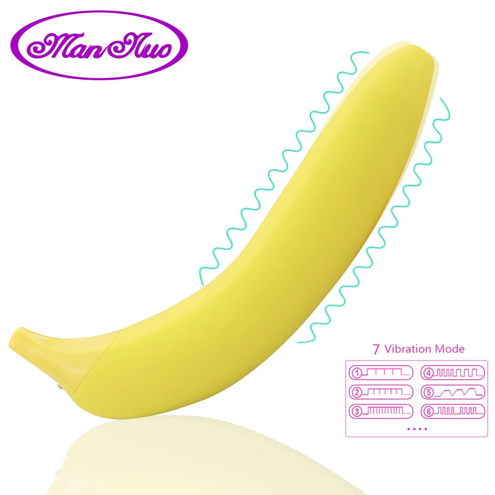 7 Speeds Realistic font b Dildo b font Vibrator Banana Vibrator Female Masturbator G Spot Clitoris