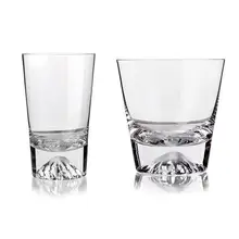 Горячая инновационный хрустальный стеклянный матовый снег кружка с горой с высококачественный деревянный ящик прозрачные питьевые чашки