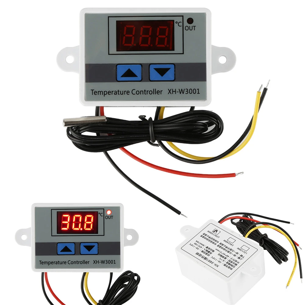 Digital 220V LED W3001 Temperature Controller Thermostat Switch Probe Cable Digital 220V LED W3001 Temperature Controller Thermostat Switch Probe Cable