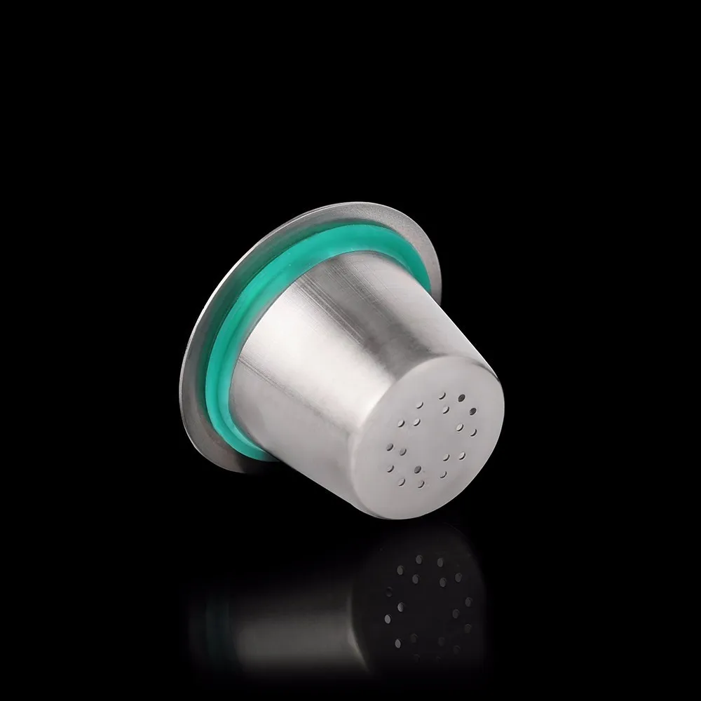 Najtaniej 7 sztuk zestaw Nespresso ze stali nierdzewnej kapsuła do kawy wielokrotnego użytku ubijak do kawy wielokrotnego użytku filtr do filiżanki do kawy Nespresso ekspres do Pod