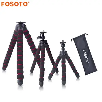 fosoto Octopus Tripods Stand Spider Flexible Mobile Mini Camera Tripod Gorillapod For Phone GoPro Canon Nikon Sony DSLR Camera alloyseed mini flexible sponge octopus tripod portable phone camera holder bracket for gopro camera dslr mount