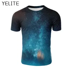 YELITE Galaxy Мужская футболка футболки 2019 новейшая уличная 3D футболка мужские летние топы печатные футболки с коротким рукавом Космическая