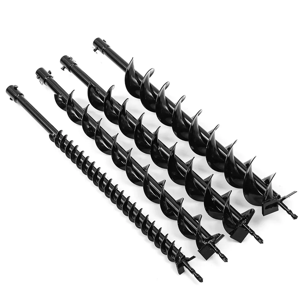 Skup 40 60 80 100mm 800mm wiertło do ziemi podwójne ostrze świder ślimakowy Bit ogrodzenia Borer do ziemi benzyna Post Hole Digger akcesoria do elektronarzędzi