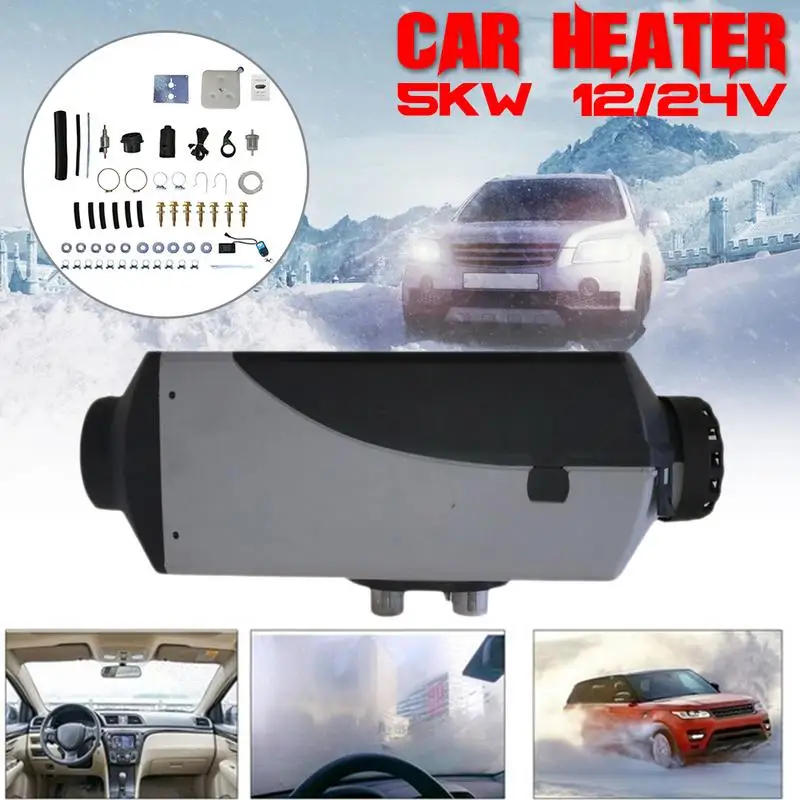 Car heater 5KW 12V 24V air diesel heater parking heater with remote control LCD Switch display RV, camping trailer, truck, boat