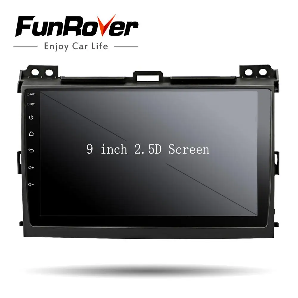 Funrover 9 'ips Android 9,0 Автомобильная Мультимедийная Автомагнитола для Toyota Land Cruiser Prado 120 2004-2009 8 яд рами gps Navi Навигация стерео плеер