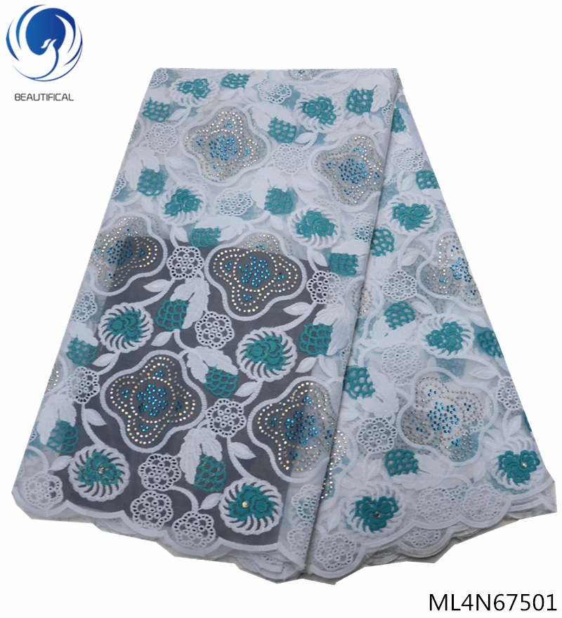 

Beautifical nigerian lace fabrics french lace fabric guangzhou lace fabric with stones net fabrics for evening dresses ML4N675