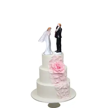 

Adeeing Romantic Groom Playing Guitar Bride with Veil Blowing a Kiss Wedding Cake Topper for Cake Home Desktop Decoration