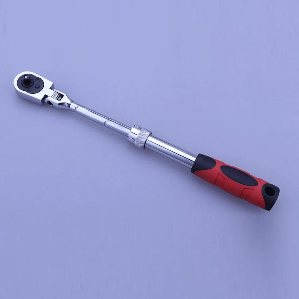 

1/4"~/1/2" 72 Tooth Drive Ratchet Socket Wrench Telescopic Hand Repair Tool