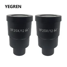 Cheap Pair WF20X Eyepiece Lens for Stereo Microscope High Eye-point Optical Ocular Field of View 10mm or 12mm WF20X/10 WF20X/12 Cheap Pair WF20X Eyepiece Lens for Stereo Microscope High Eye-point Optical Ocular Field of View 10mm or 12mm WF20X/10 WF20X/12
