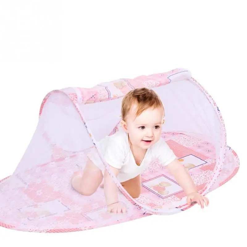 0 2 Years Baby Bed Crib Mosquito Tent Net Foldable Newborn Infant Multi Use Net Travel Portable