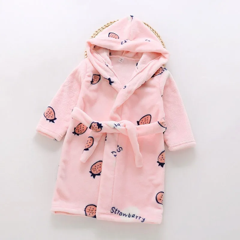 

Hot Sale Cartoon Children's Nightgown Flannel Kids Sleep Robe Soft Bathrobe For Baby Boys Girls Clothes Badjas Kinderen Szlafrok