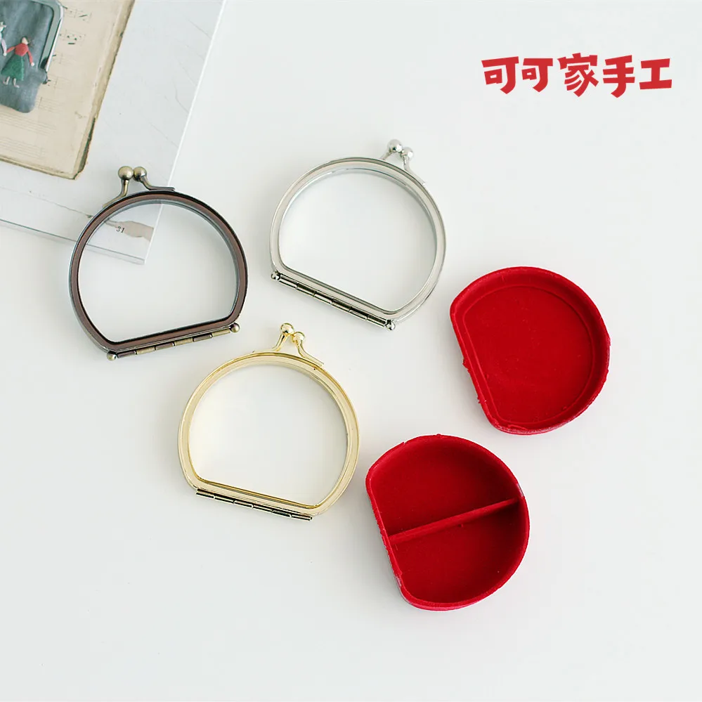 

Round Shape Metal Purse Frame With Plastic Box Clutch Wallet Frame Purse Obag Handle Diy Accessories