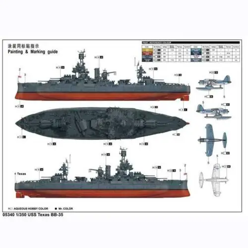 Trumpeter 05340 1/350 USS BB 35 Texas New York класс линкор пластиковый военный корабль TH05266 SMT2|Наборы