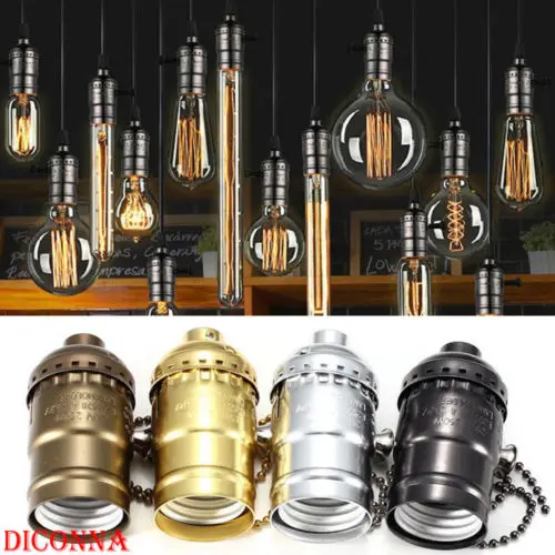

E27/26 Antique Retro LED Light Vintage Lamp Bulb With Chain Switch Light Base
