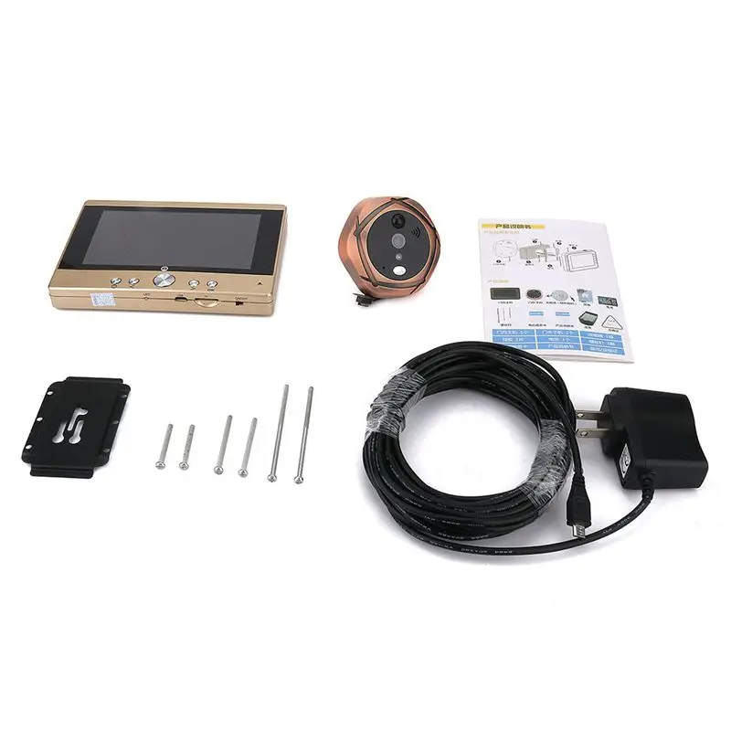 5 inch smart wireless WIFI visual cat eye doorbell remote network mobile phone APP