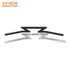 Мотоцикл 25 мм черный хром ретро ручка Z бар для Harley Triumph Sportster Honda Yamaha Chopper Cruisers Bobber