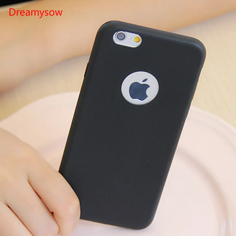 

Dreamysow For iPhone XR XS max 6 S 6S 8 7 Plus 5S Black Matte Soft TPU Silicon Phone Capa Funda Coque Cover Case X XSmax XS