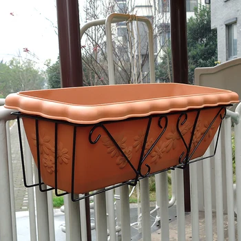 

1 Pc Deck Balcony Hanging Railing Planter Container Flower Pot Holder Shelf Stand Box Bracket Rack for Patio