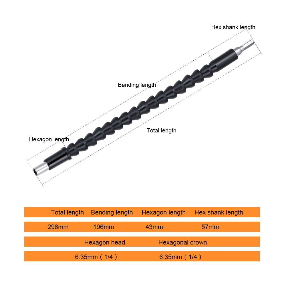 JelBo Flexible Shaft Bits Extention Screwdriver Bit Holder Wrench Socket Holder Adapter Connect Link Tools Indexable Drill Bit